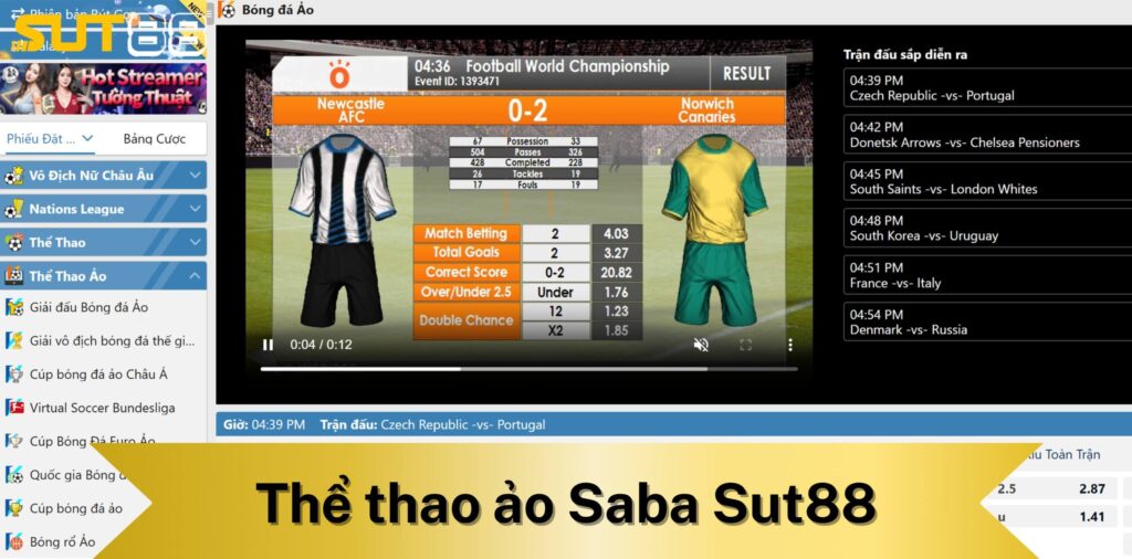 Khái niệm thể thao ảo saba Sut88