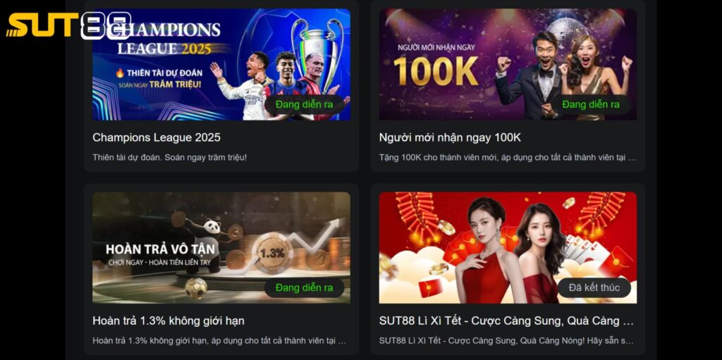 Tổng hợp khuyến mãi sut88